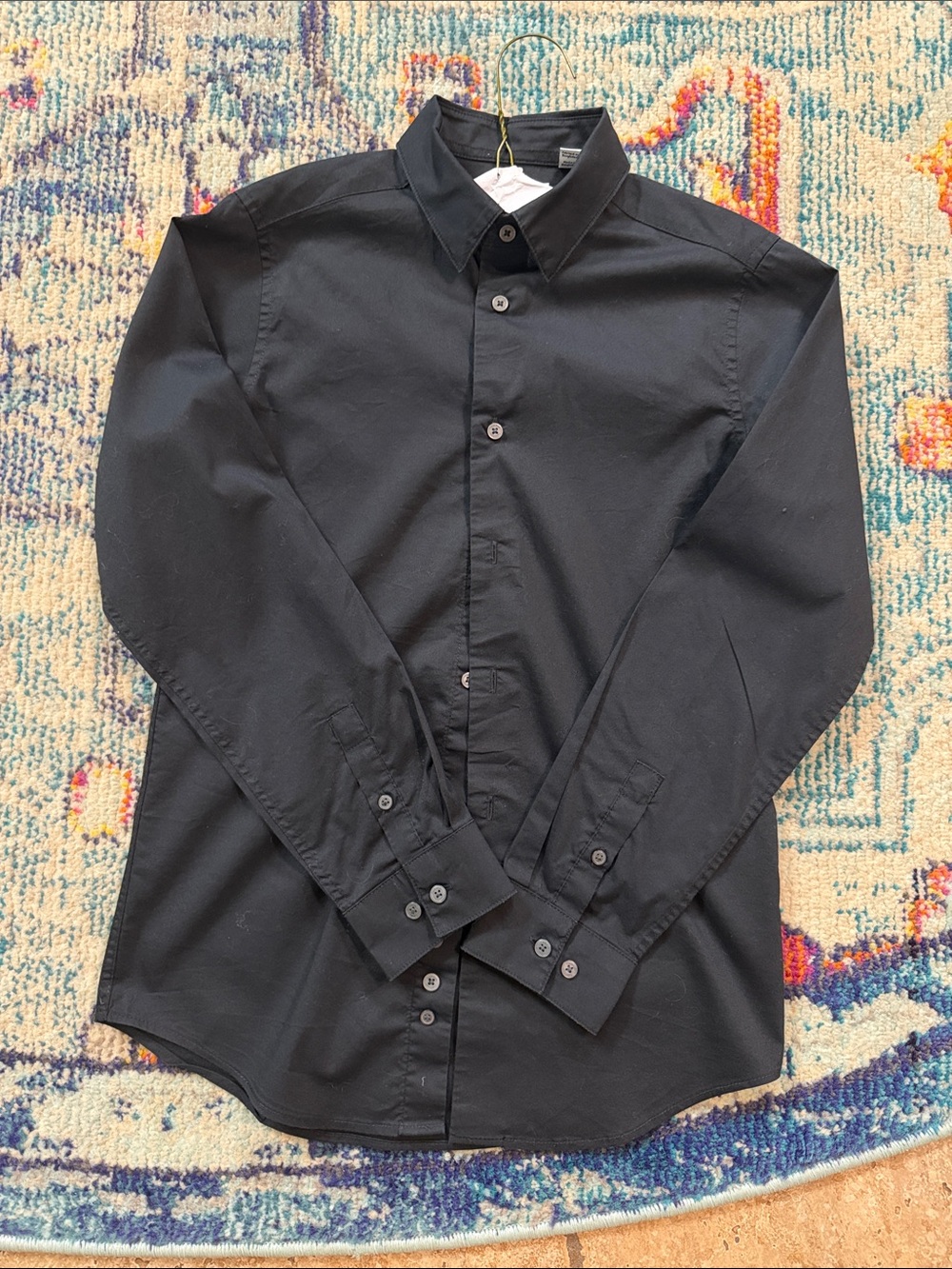 Calvin Klein Black Button-Down Dress Shirt - Boys